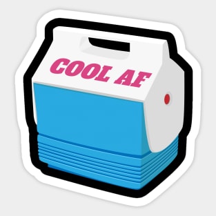 Cool AF Mini Cooler Ice Chest Design Sticker